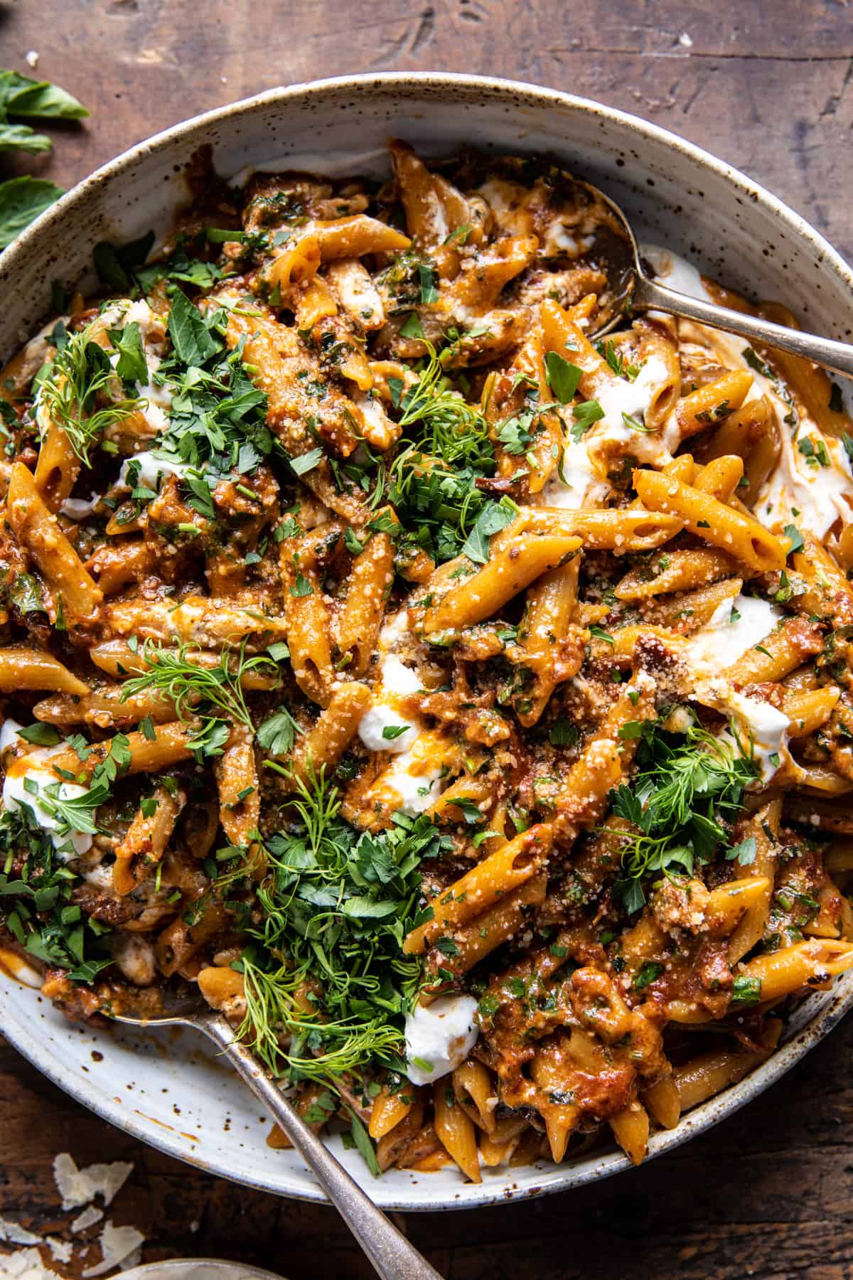 Sun-Dried Tomato & Whipped Ricotta Pasta (Gluten-Free)