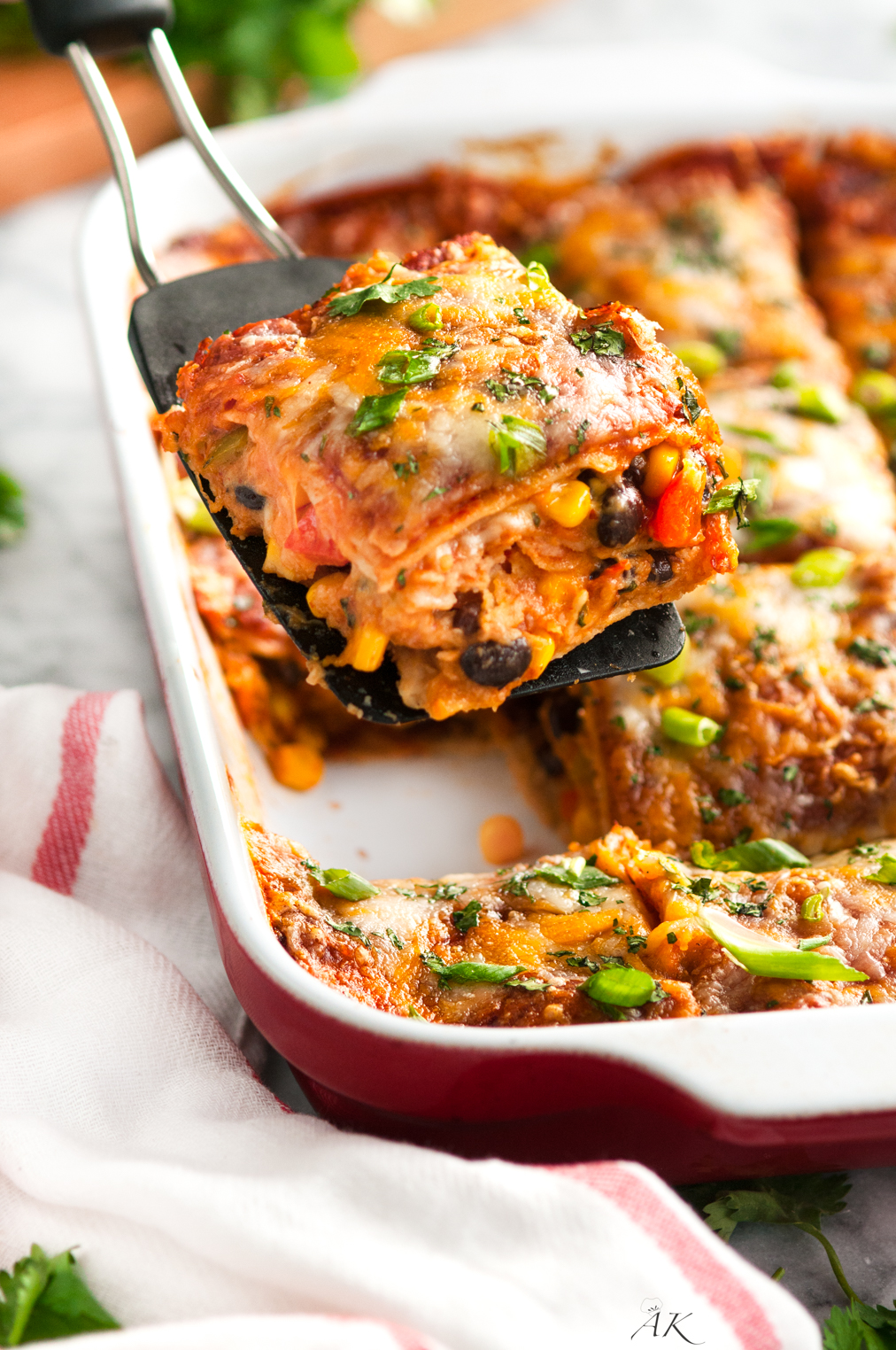 Cheesy Blackbean & Sweet Potato Enchiladas