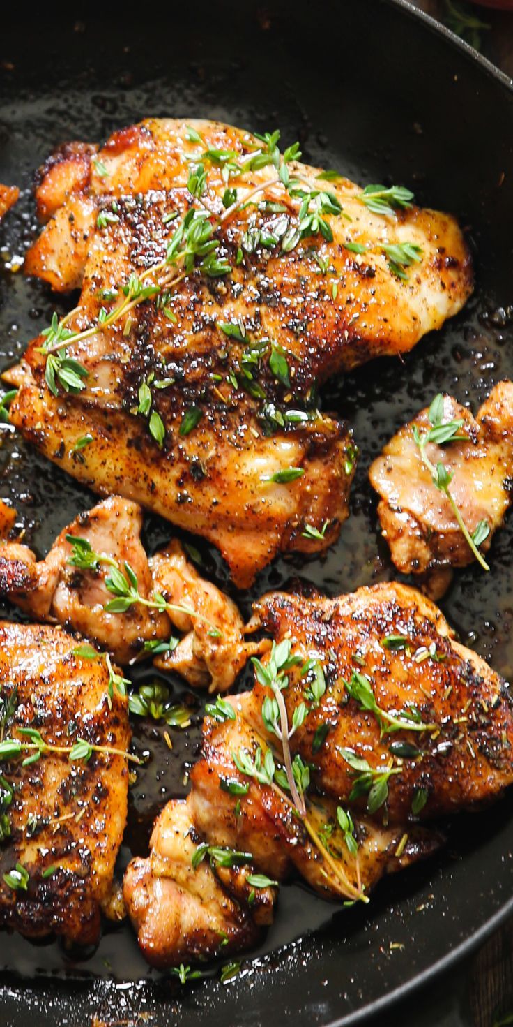 Garlic Herb Roasted Chicken Thighs