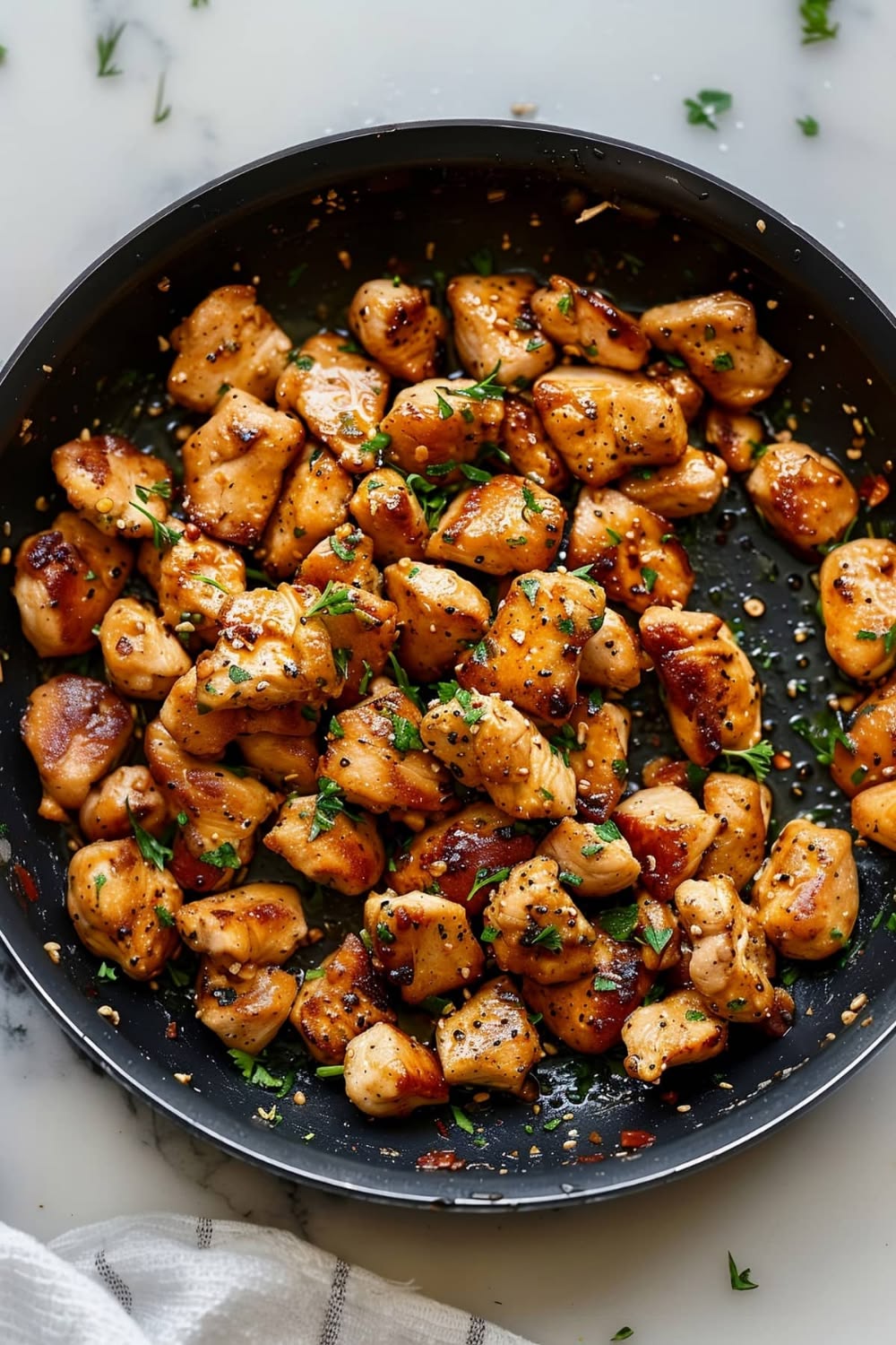 Garlic Thyme Chicken Breast Bites