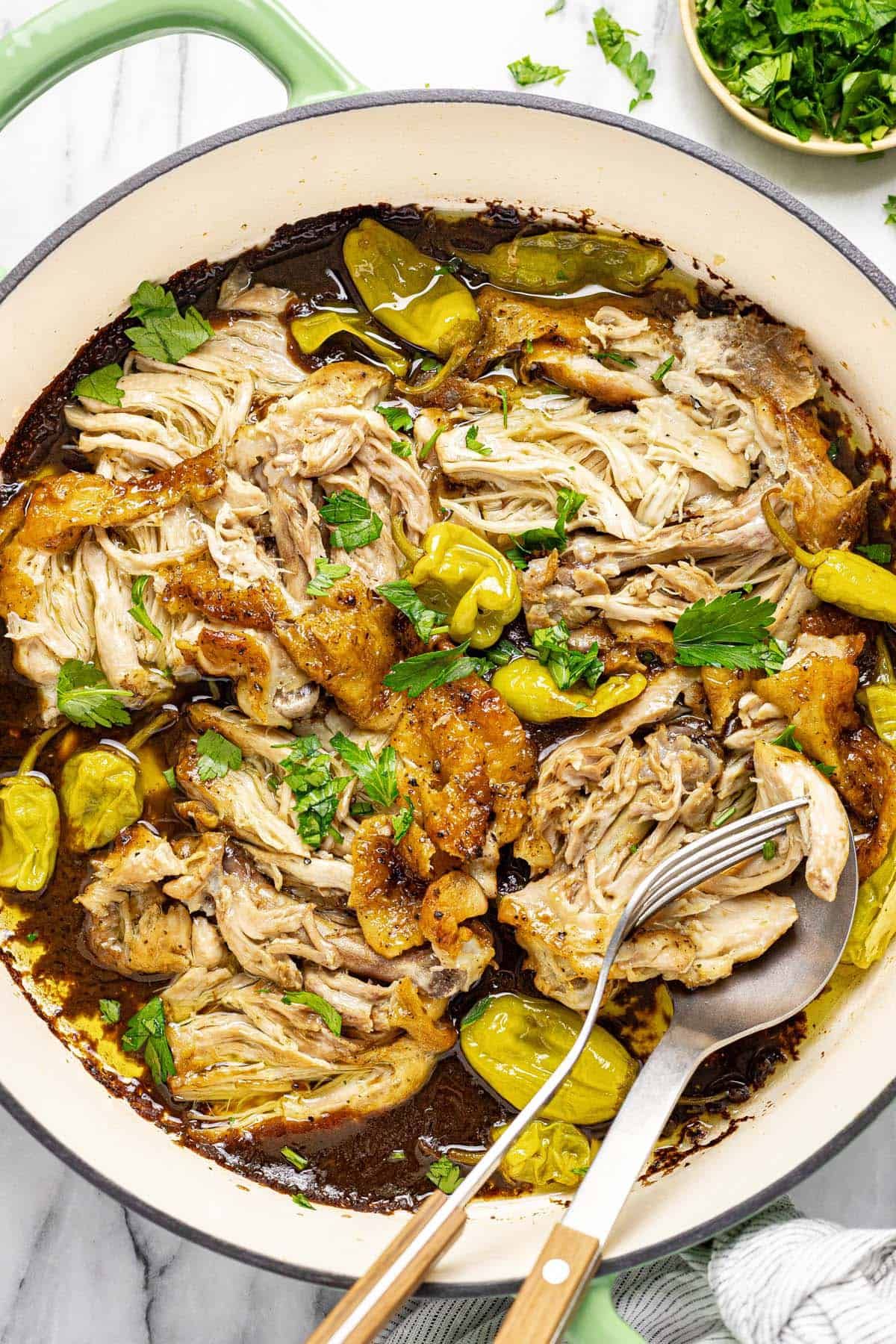 Bulk Pepperoncini Shredded Chicken Breast (15oz)
