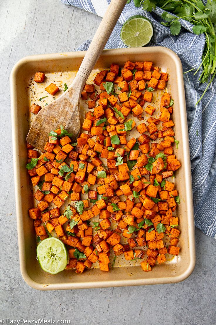 Roasted Sweet Potatoes w/Lime 🌱