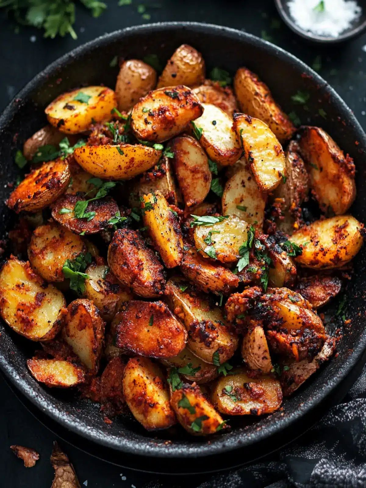Harissa Roasted Potatoes 🌱