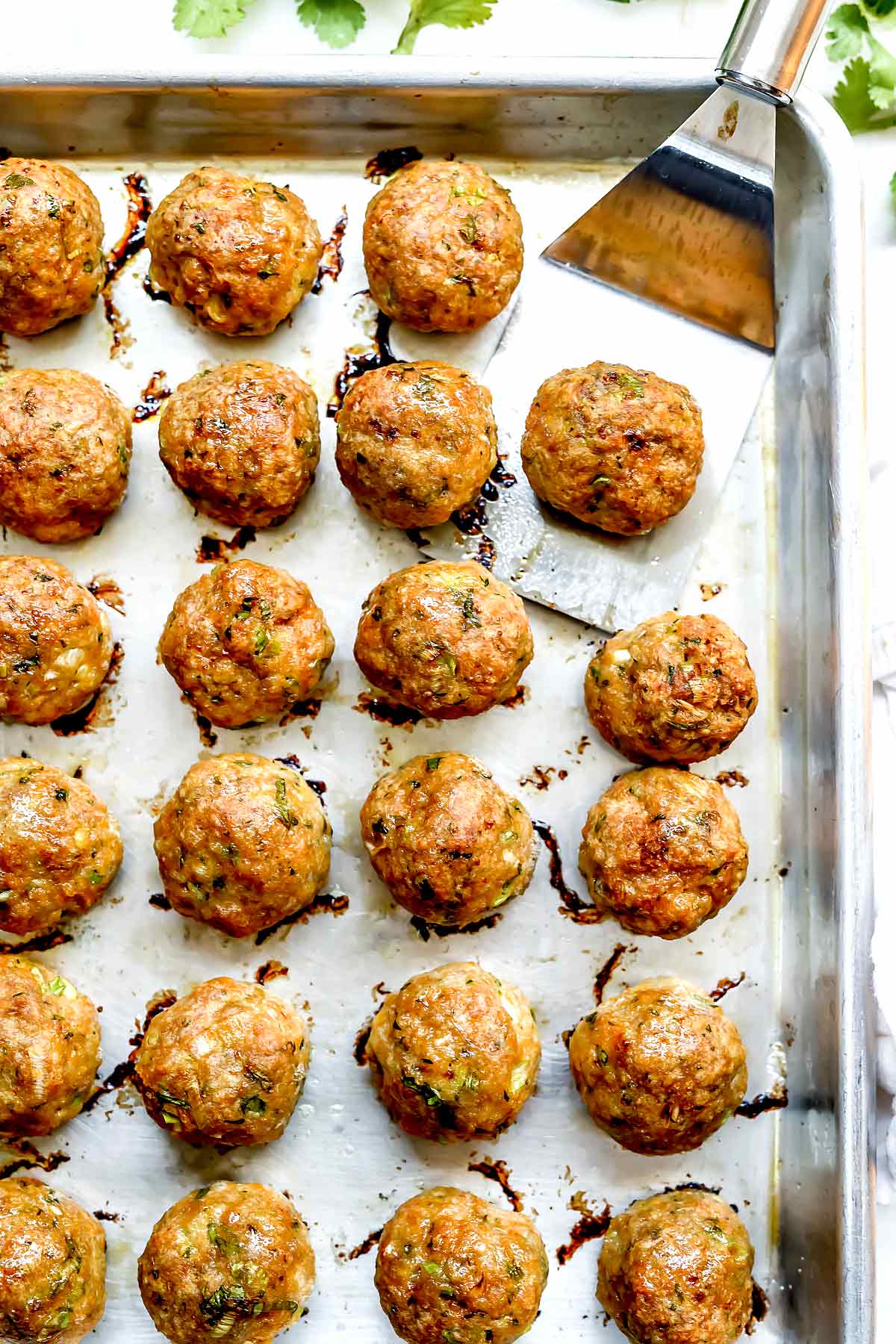 Sesame Ginger Turkey Meatballs • 26g Protein • Turkey meatballs with ginger, garlic, toasted sesame & scallions.