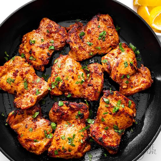 Harissa Roasted Chicken Thighs (Skinless)