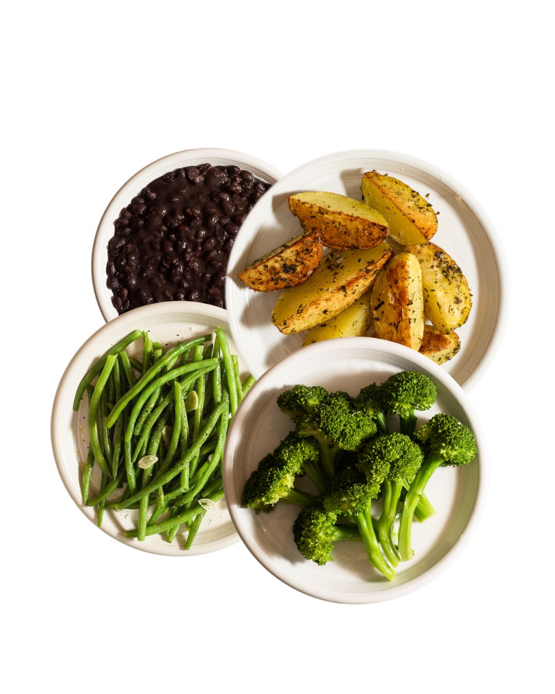 The Garden Reserve — Black Beans, Garlic Parmesan Potatoes, Broccoli, Green Beans