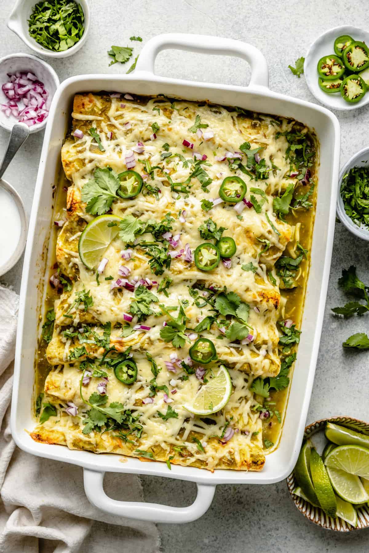 PRESELECTED: Sweet Potato & Black Bean Enchilada Bake + Smokey Jasmine Rice + Garlic Green Beans