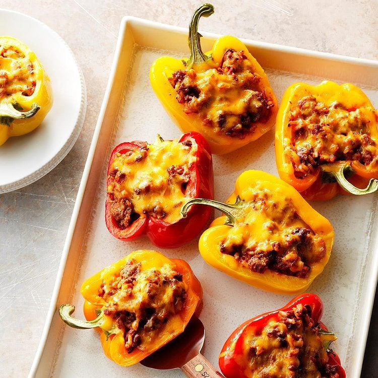 Protein Only: Cheddar Beef Stuffed Bell Peppers (3) • ~105g Protein